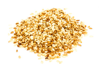 sesame heap on white background