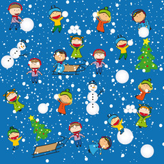 Naklejka premium Happy kids background