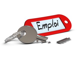clé cassée, chômage concept, accès à l'emploi
