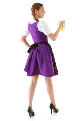 Frau im Dirndl mit Bierkrug