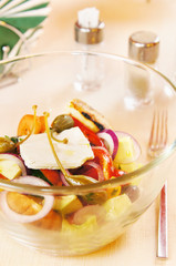 Greek salad on a plate