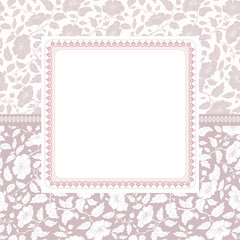 Template frame design for greeting card