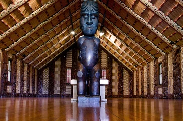 Papier Peint photo Nouvelle-Zélande Maison de réunion maorie - Marae