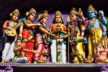 Facade of the hindu temple