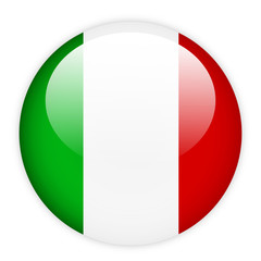 Italy flag on button