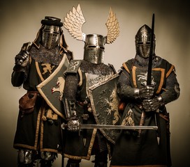 Three medieval knights