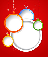 Christmas background with balls decorations