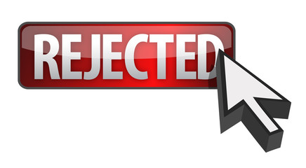 rejected button and cursor illustration design