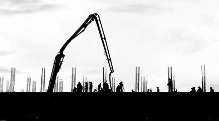 silhouette labor working construct