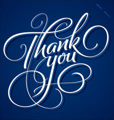 THANK YOU hand lettering (vector)