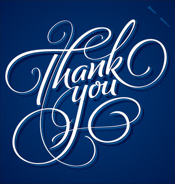 THANK YOU hand lettering (vector)