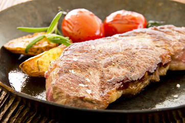 Steak in der Pfanne