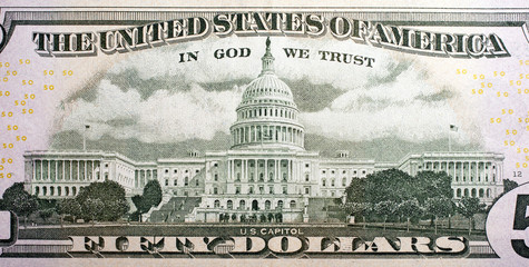 us capitol on the fifty dollar bill