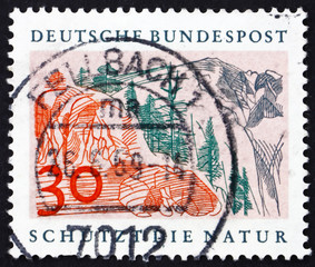 Postage stamp Germany 1969 Mountains, Nature Protection