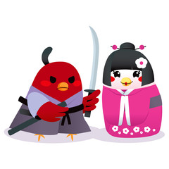 Traditional Japanese Birds