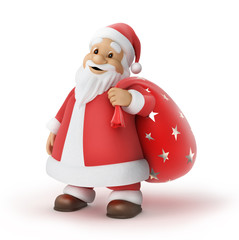 Santa Claus with a bag of gifts - 45515839