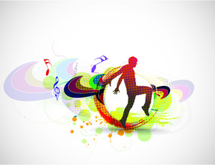 abstract beautiful dancing background, ve tor illustration.