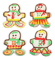 Isolated gingerbread, man on white background
