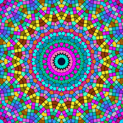 Bright colorful kaleidoscope pattern.