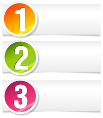 Obraz premium Labels with numbers