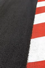 Fotobehang Formule 1 Motor race asphalt curb on Monaco Grand Prix street circuit  © stevanzz