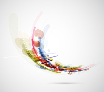 Abstract bright technology dynamic fade background