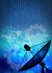 Satellite dish transmission data