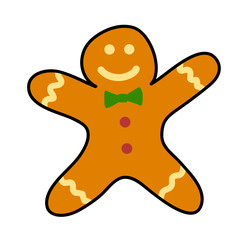 Gingerbread cookies Hand writing cartoon.