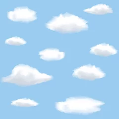 Stickers pour porte Ciel Fond transparent avec des nuages sur le ciel.