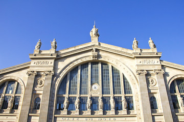 Fototapeta na wymiar Gare du Nord, stacja kolejowa w Paryżu