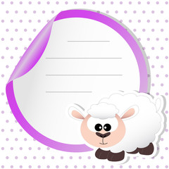sticker sheep - place your text