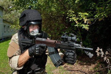 Fototapeta premium soldier special counterterrorism unit