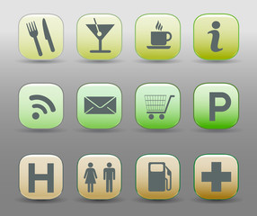 Hotel tourist Communication Icons