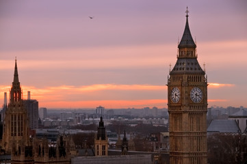 Fototapeta na wymiar big ben widok z London Eye