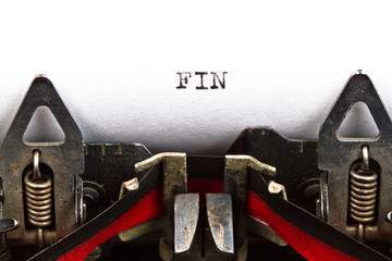 typewriter with text fin - 45529426