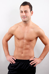 Fototapeta premium Mann mit Six Pack