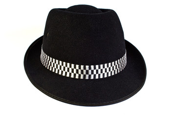 Fashion bowler hat  on white background