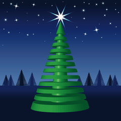Oh Tannenbaum, frohe Weihnachten, Sternenhimmel, Nacht