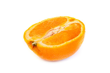Fresh orange and a half part of orange