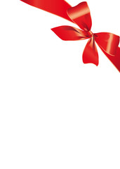 bow, red, background, Christmas,