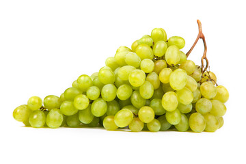 Bunch of Green Grapes laying isolated