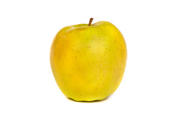 A shiny green apple isolated on white