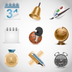 school vector icons