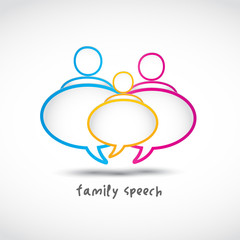 family speech bubbles - 45530885