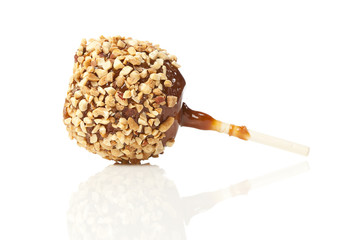 Homemade Taffy Apple with Peanuts