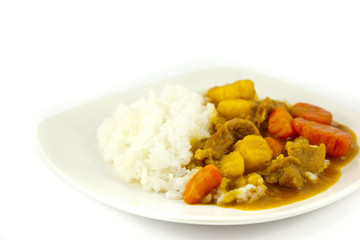 Curry pork with rice