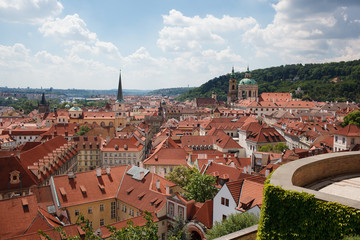 Naklejka na ściany i meble Praga widok z góry