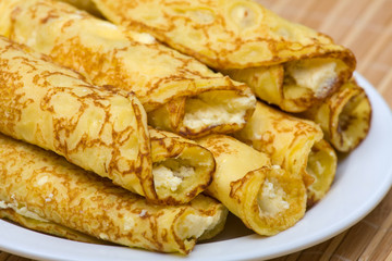 Blintzes (cheese pancakes)