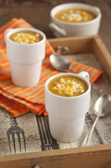 pumpkin soup with corn