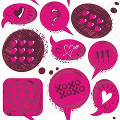 rozmowa o miłości różowe i białe serca © demonique